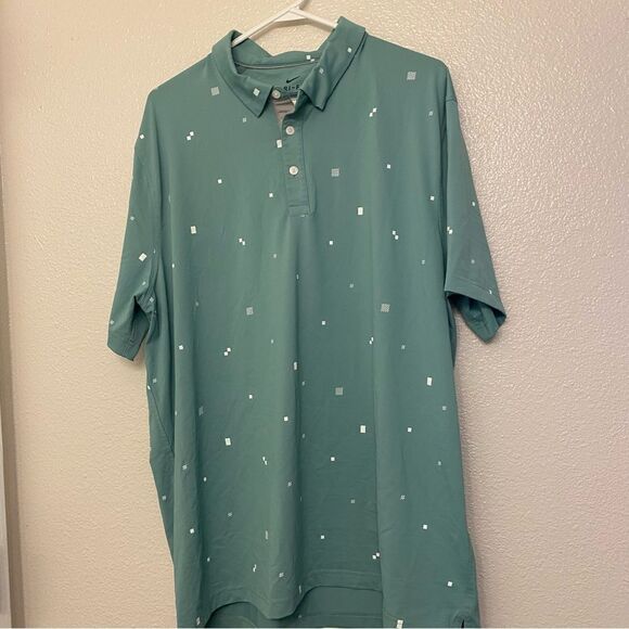 Nike Golf Dri-FIT Player Printed Mens sage green Polo embroidered Royal Oaks XL - Picture 2 of 11